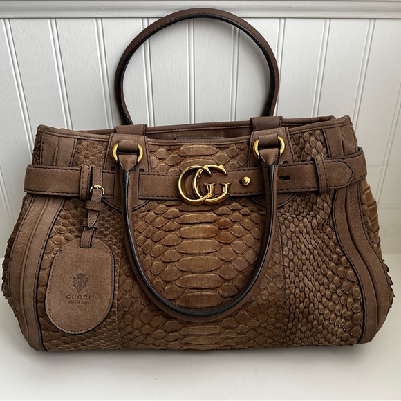 Gorgeous Gucci Python Handbag - Picture 1 of 12